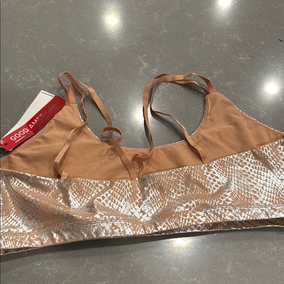 Good American Pink Brown and Silver Sports Bra with Racerback Size 7 or 4x - Picture 4 of 4